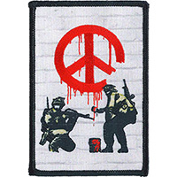 Banksy- Soldier Peace Sign embroidered patch (ep1034)