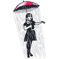 Banksy- Umbrella Girl embroidered patch (ep1036)
