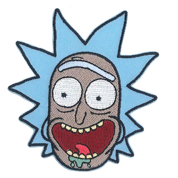 Rick & Morty- Drunk Rick embroidered patch (ep630)