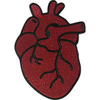 Heart embroidered patch (ep540)