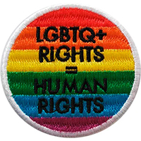 LGBTQ+ Rights=Human Rights embroidered patch (ep1195)