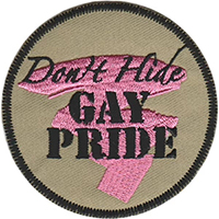 Don't Hide Gay Pride embroidered patch (ep1193)