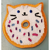 Kitty Donut embroidered patch (ep55)