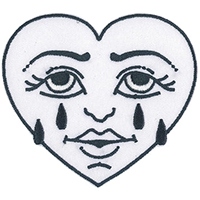 Crying Heart embroidered patch (ep1196)
