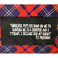 Proudhon Anarchist Quote cloth patch (cp109)