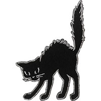 Black Cat embroidered patch (ep527)
