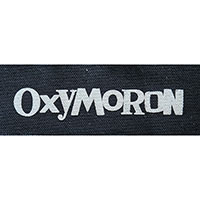 Oxymoron- White Logo cloth patch (Sale Price!)