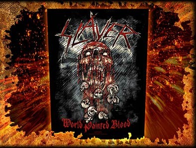 Slayer- World Painted Blood Sewn Edge Back Patch (bp152)