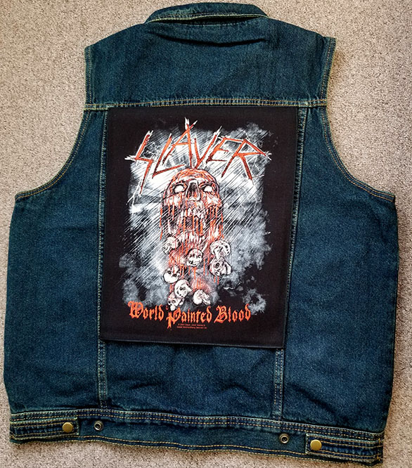Slayer- World Painted Blood Sewn Edge Back Patch (bp152)