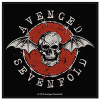Avenged Sevenfold- Deathbat Red Circle Woven Patch (ep120)