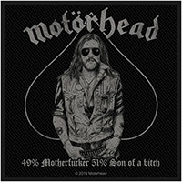 Motorhead- 49% Motherfucker, 51% Son Of A Bitch Woven Patch (ep679)