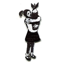 Banksy Bomb Girl Embroidered Patch