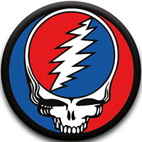 Grateful Dead- Steal Your Face (Red & Blue) pin (pinX224)
