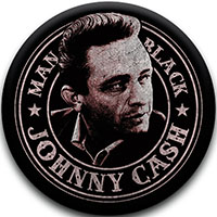 Johnny Cash- The Man In Black (Face) pin (pinX91)