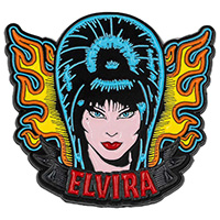 Elvira Tattoo Flames Enamel Pin from Kreepsville 666 (MP133)