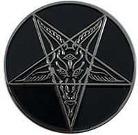 Goat Baphomet Enamel Pin Badge by Kreepsville 666 - Black (MP208)