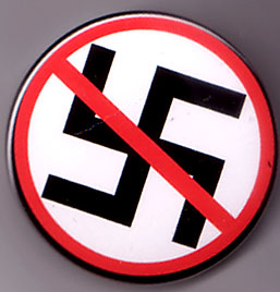 Anti Nazi- Crossed Out Swastika pin (pinZ21)