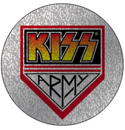 Kiss- Army Silver Glitter pin (pinX230)