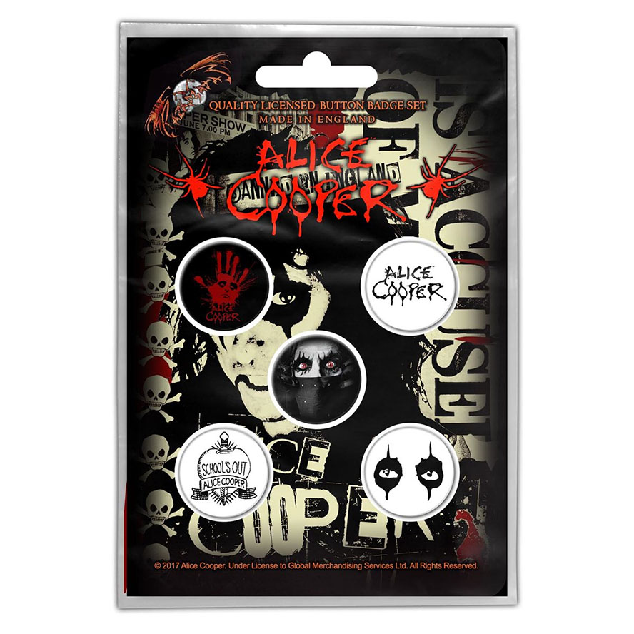 Alice Cooper- 5 Pin Set (Imported)