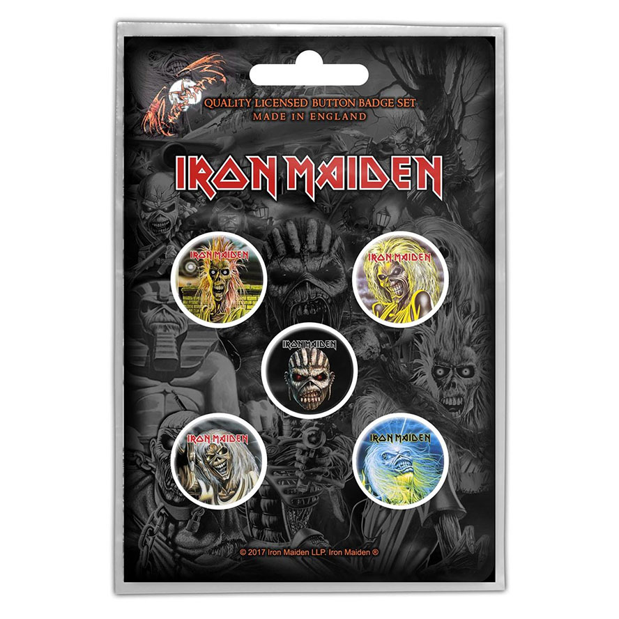 Iron Maiden- The Faces Of Eddie 5 Pin Set (Imported)