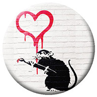 Banksy- Heart Rat pin (pinX165)