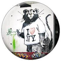 Banksy- NYC Rat pin (pinX166)
