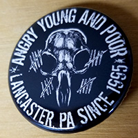 Angry Young And Poor- Rat Skull pin (pin-C106)