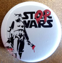 Banksy (Stop Wars) pin (pin-C112)