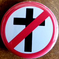 Crossed Out Cross pin (pin-C124)