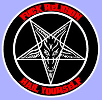 Fuck Religion, Hail Yourself pin (pin-C126)