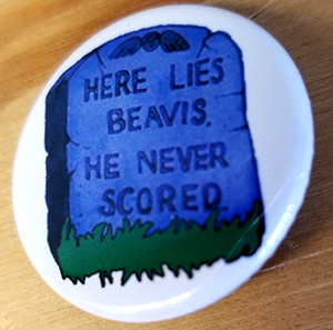 Here Lies Beavis pin (pin-C12)