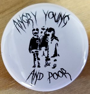Angry Young And Poor- Gas Mask Kids pin (pin-C30)