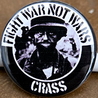 Crass- Fight War Not Wars pin (pin-C313)