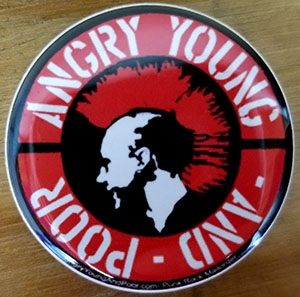 Angry Young And Poor- Mohawk pin (pin-C31)