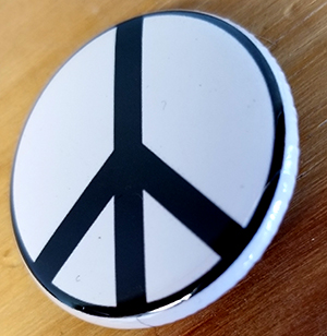 Peace Sign (White) pin (pin-C5)