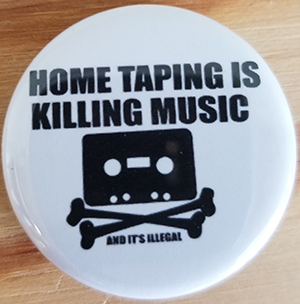 Home Taping Is Killing Music pin (pin-C68)