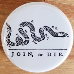 Join Or Die pin (pin-C86)