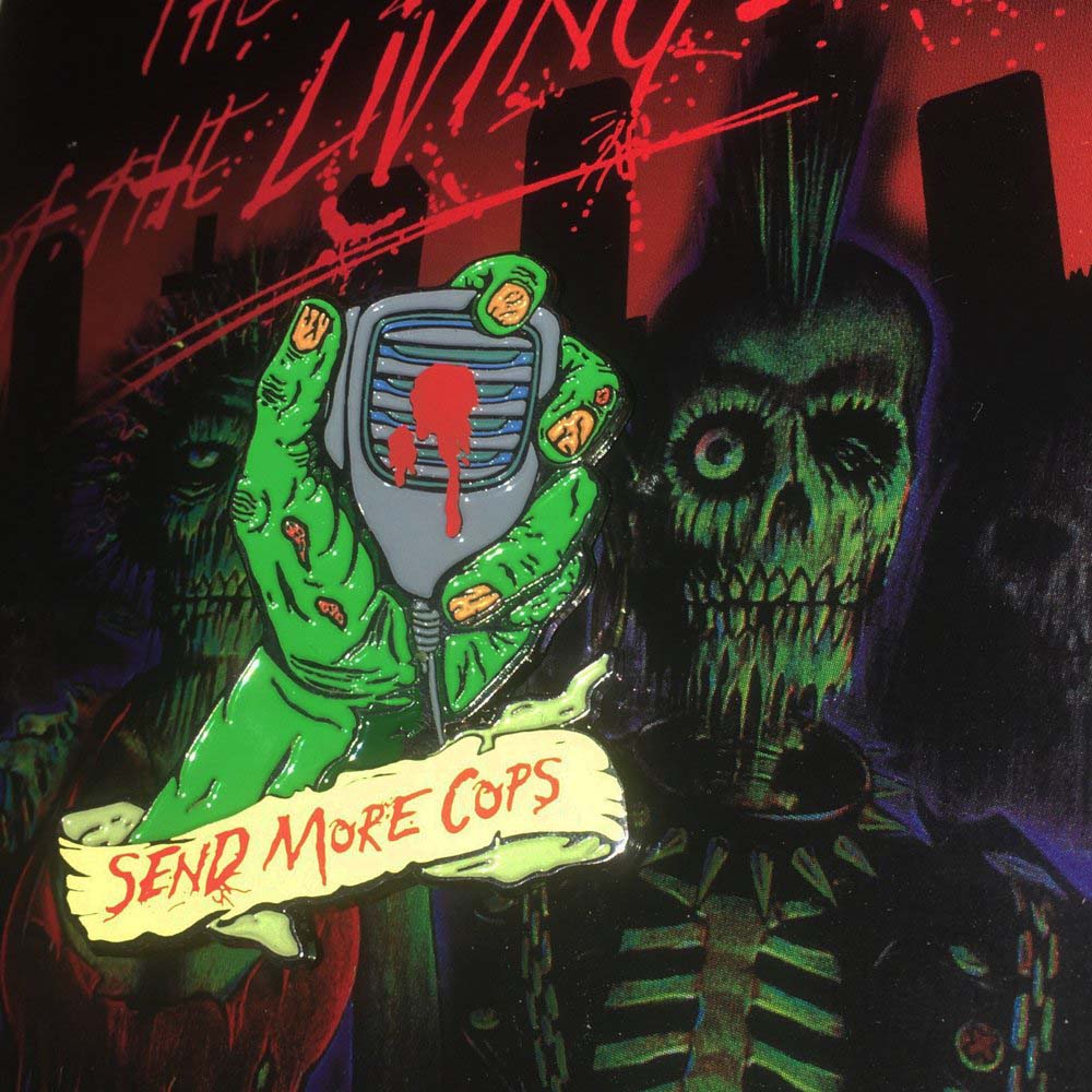 Send More Cops Green Enamel Pin by Mood Poison (MP148)