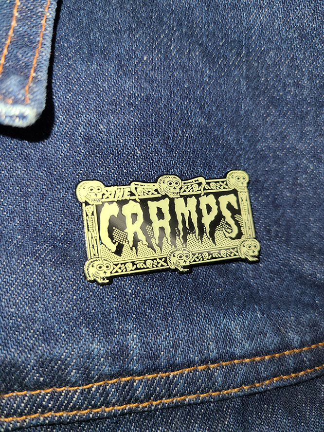 Cramps- Logo Enamel Pin (Glows In The Dark!)