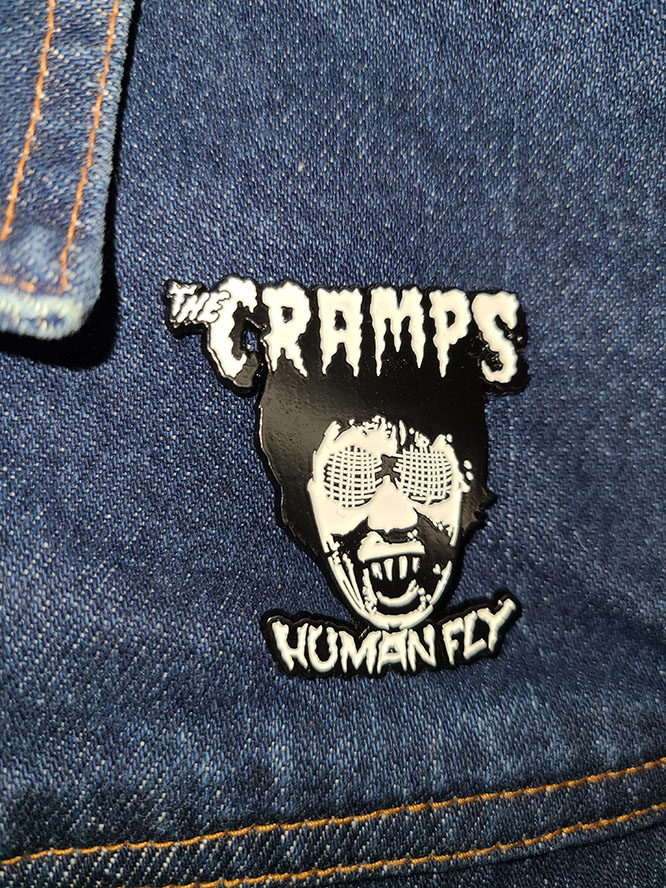 Cramps- Human Fly (White) Enamel Pin
