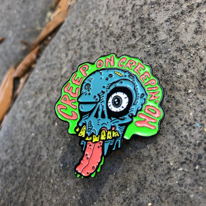 Creep On Creepin' On Zombie Enamel Pin by Graveface (MP438)