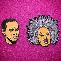 The Filth & Fury John Waters & Divine inspired Enamel Pin Set by Mood Poison (MP450)
