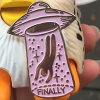 Finally (Pink) Enamel Pin by Graveface (mp445)