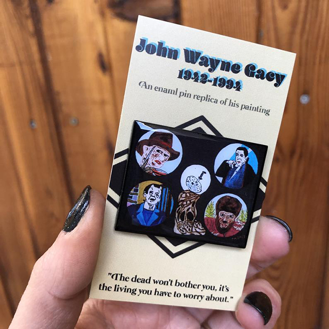 Famous Monsters by John Wayne Gacy Enamel Pin by Graveface (MP437)