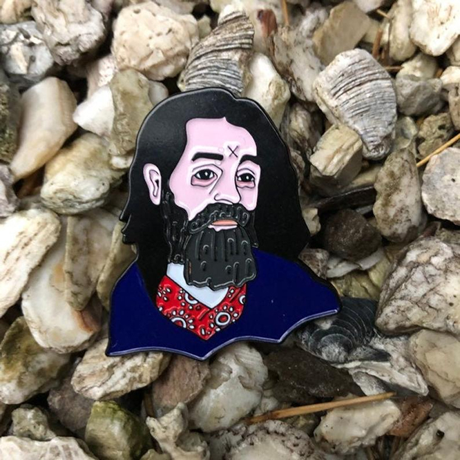 Charles Manson (Gacy Painting) Enamel Pin by Graveface (mp13)