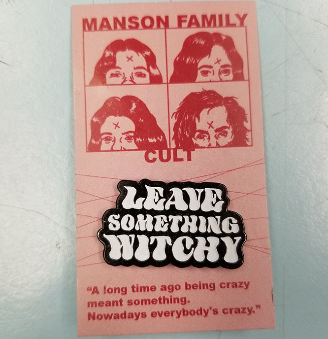 Leave Something Witchy (Glow In The Dark) Enamel Pin by Graveface (mp307)