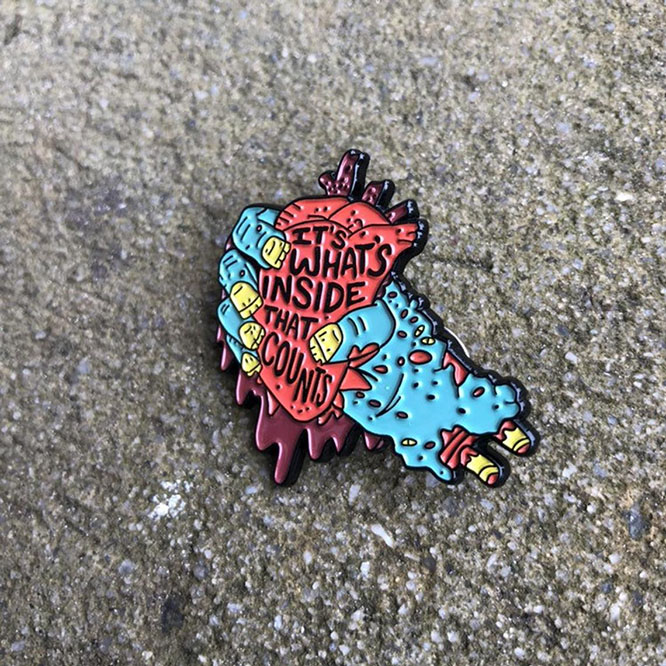 Zombie Hand It's What's Inside Enamel Pin by Graveface (mp427)
