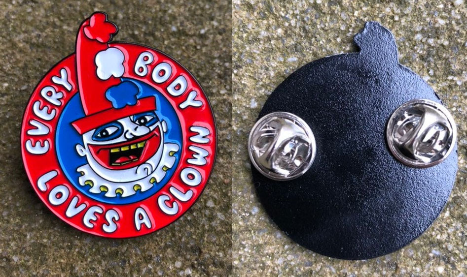 Everybody Loves A Clown Enamel Pin by Graveface (mp43)
