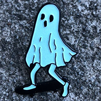 Skate Ghost Enamel Pin by Graveface (mp58)