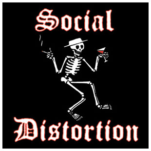 Social Distortion- Skeleton square pin (pinX233)